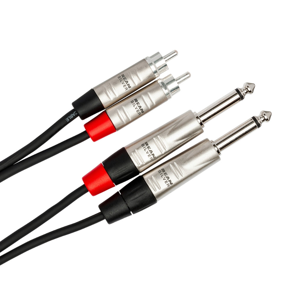 Hosa Technology - Dual REAN 1/4 in TS to RCA - Pro Stereo Interconnect 5ft
