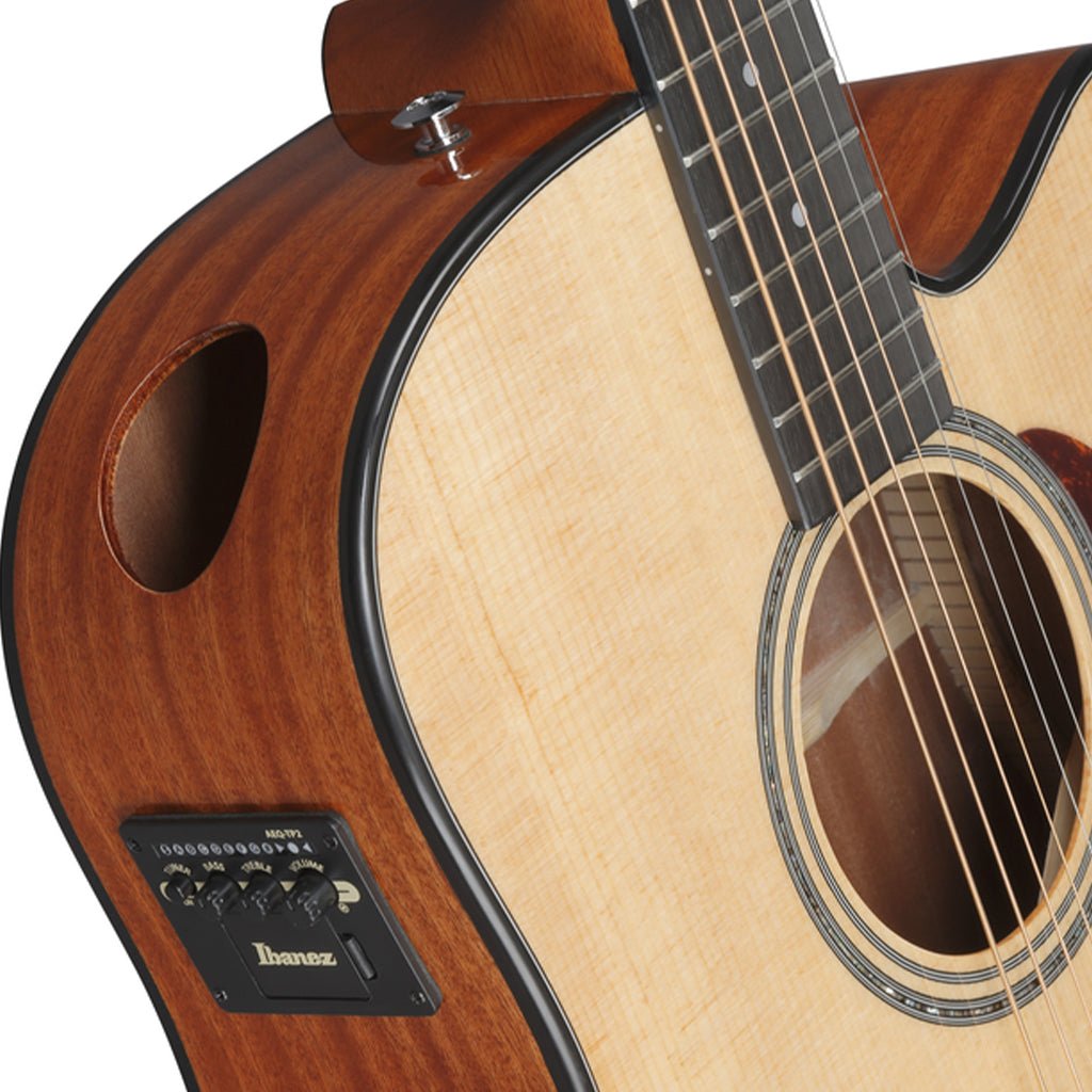 Ibanez AAD51CE Dreadnought Cutaway Acoustic Guitar w/Pickup - Natural High Gloss Acoustic Guitars Sky Music