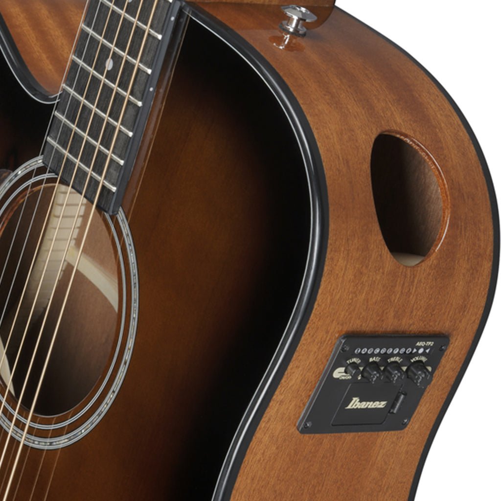 Ibanez AAD51CE Dreadnought Cutaway Left Handed Acoustic Guitar w/Pickup - Dark Violin Sunburst High Gloss Acoustic Guitars Sky Music