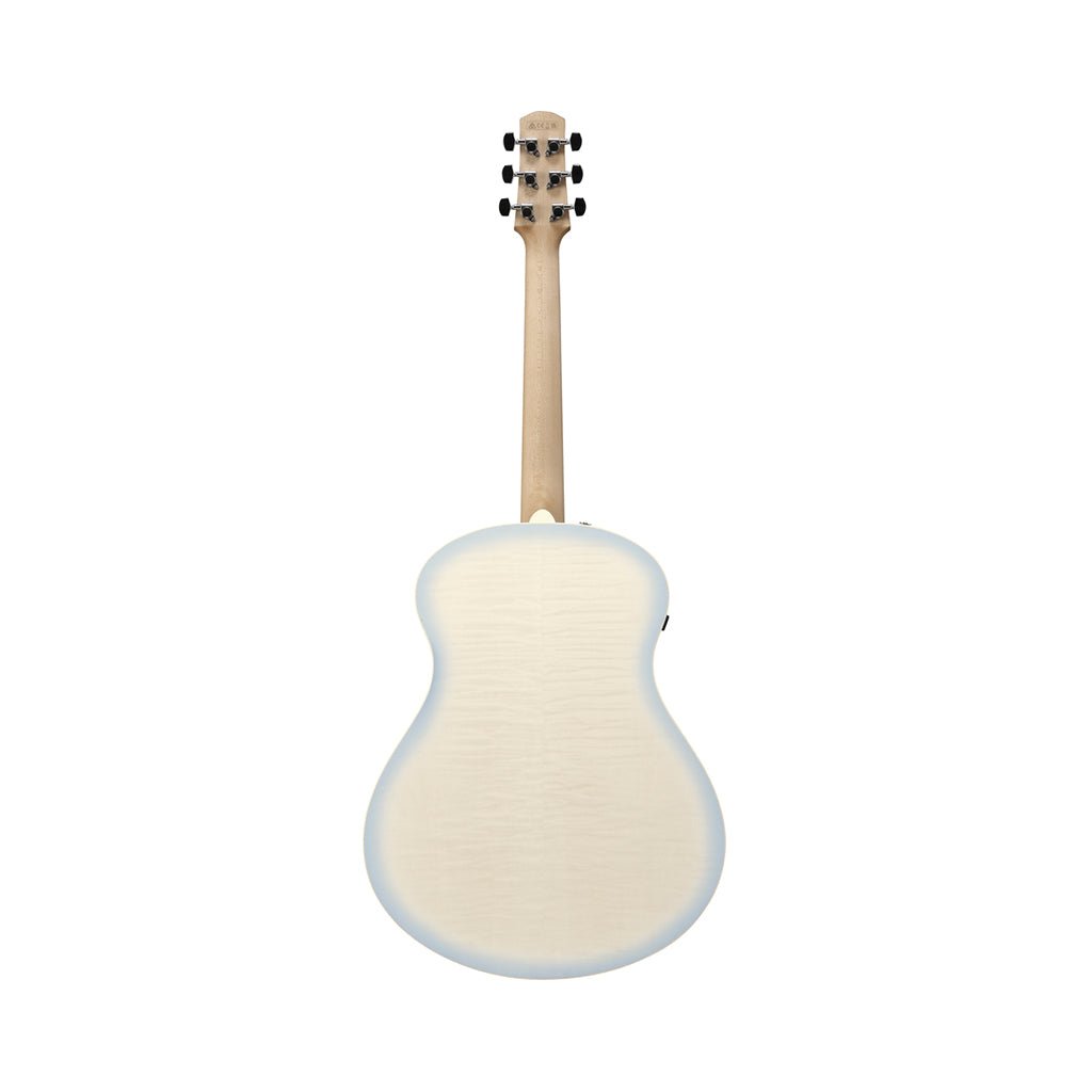 Ibanez AAM370M2E Auditorium Acoustic/Electric Guitar - Transparent Antique White Ice Blue Open Pore Acoustic Guitars Sky Music