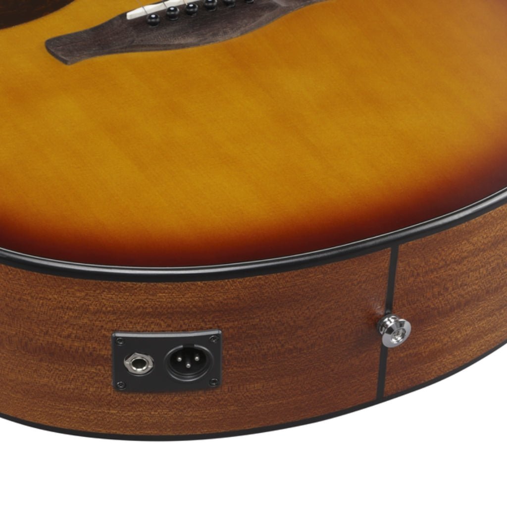 Ibanez AAM50LCE Left Handed Acoustic Guitar - Open Pore Light Brown Sunburst Top Acoustic Guitars Sky Music