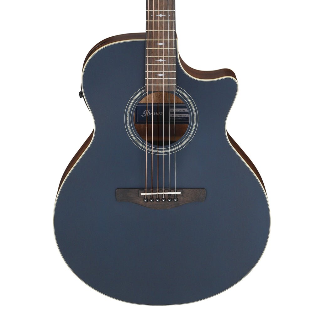 Ibanez AE100DBF Electro Acoustic Guitar Dark Tide Blue Flat Acoustic Guitars Sky Music