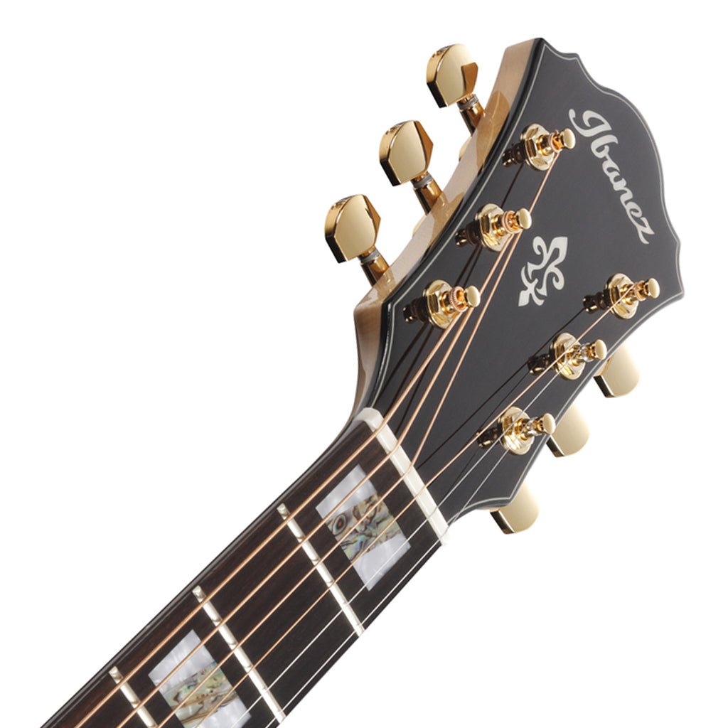Ibanez AE390NTA Electro Acoustic Guitar Natural High Gloss Top, Aqua Blue High Gloss Back and Sides Acoustic Guitars Sky Music