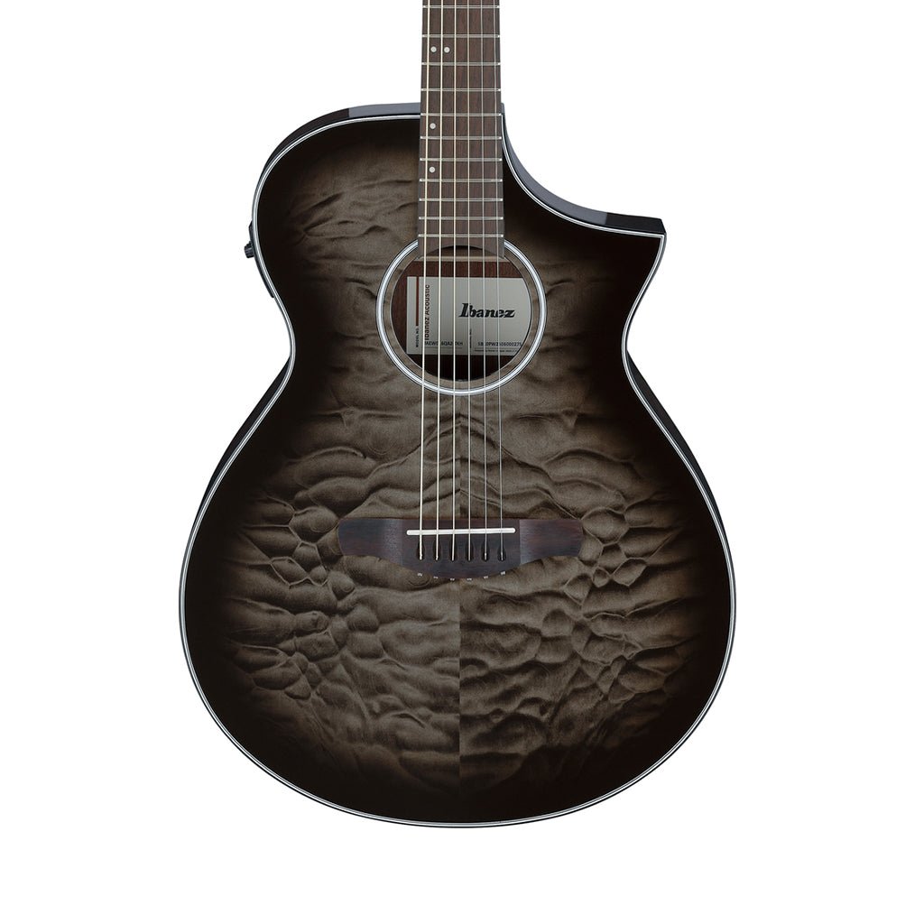 Ibanez AEWC16QA Acoustic Guitar w/Pickup - Transparent Black Sunburst High Gloss Acoustic Guitars Sky Music