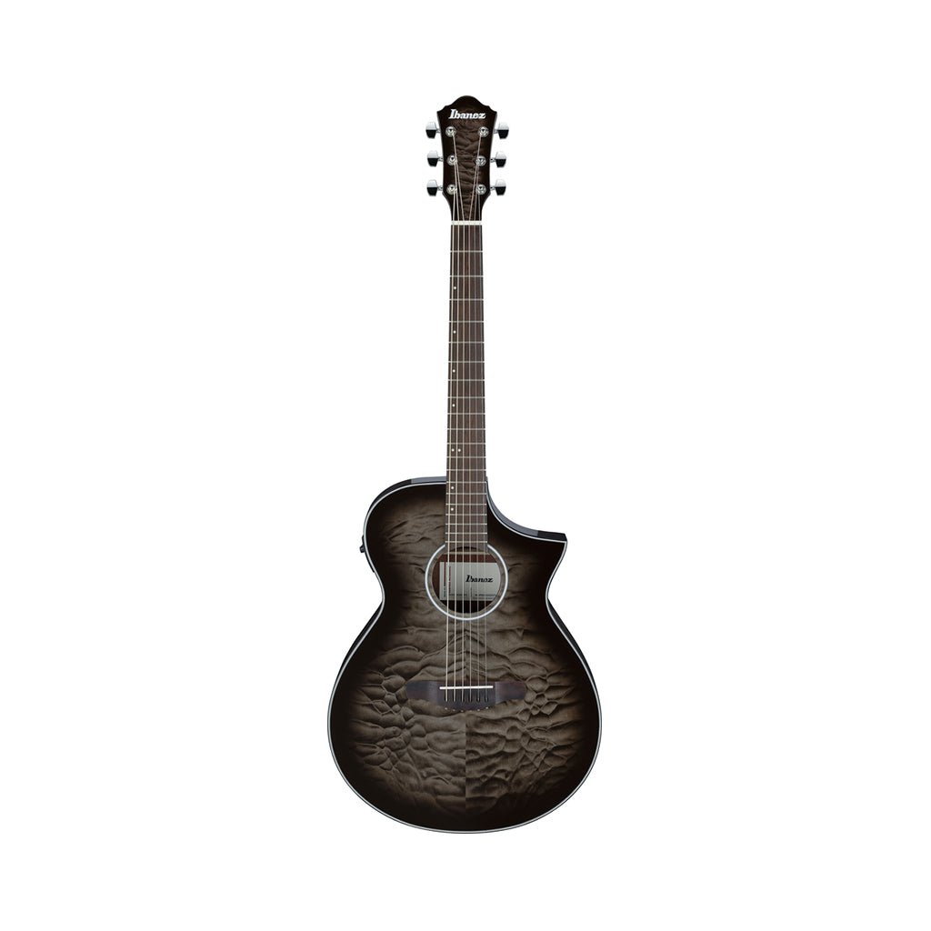 Ibanez AEWC16QA Acoustic Guitar w/Pickup - Transparent Black Sunburst High Gloss Acoustic Guitars Sky Music