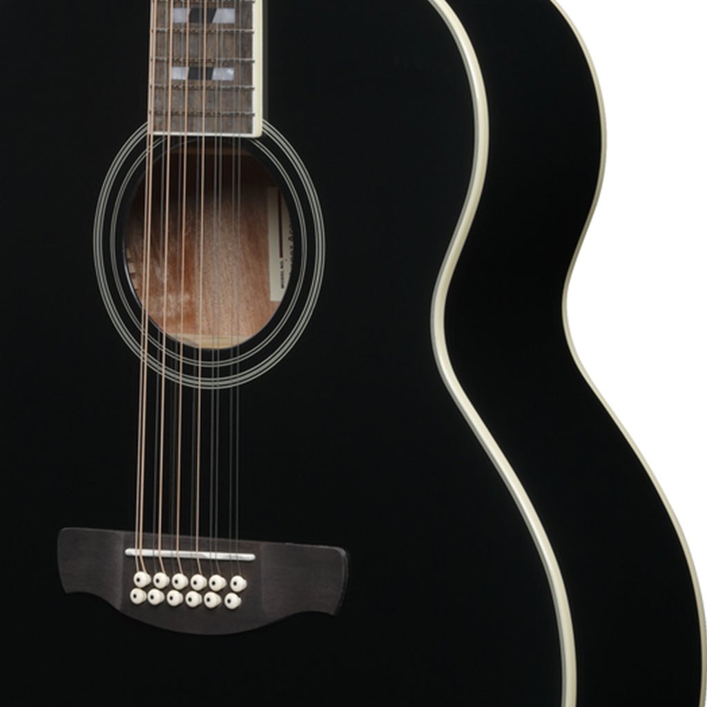 Ibanez AJ7012M1E 12-String Acoustic Guitar w/Pickup - Black High Gloss Acoustic Guitars Sky Music