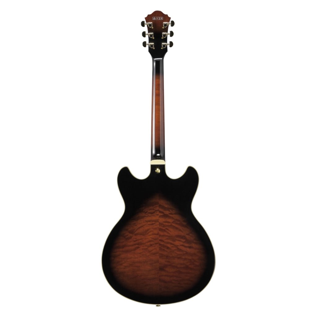 Ibanez AS93QMSP Quilted Maple Top Electric Guitar - Dark Brown Sunburst Electric Guitars Sky Music