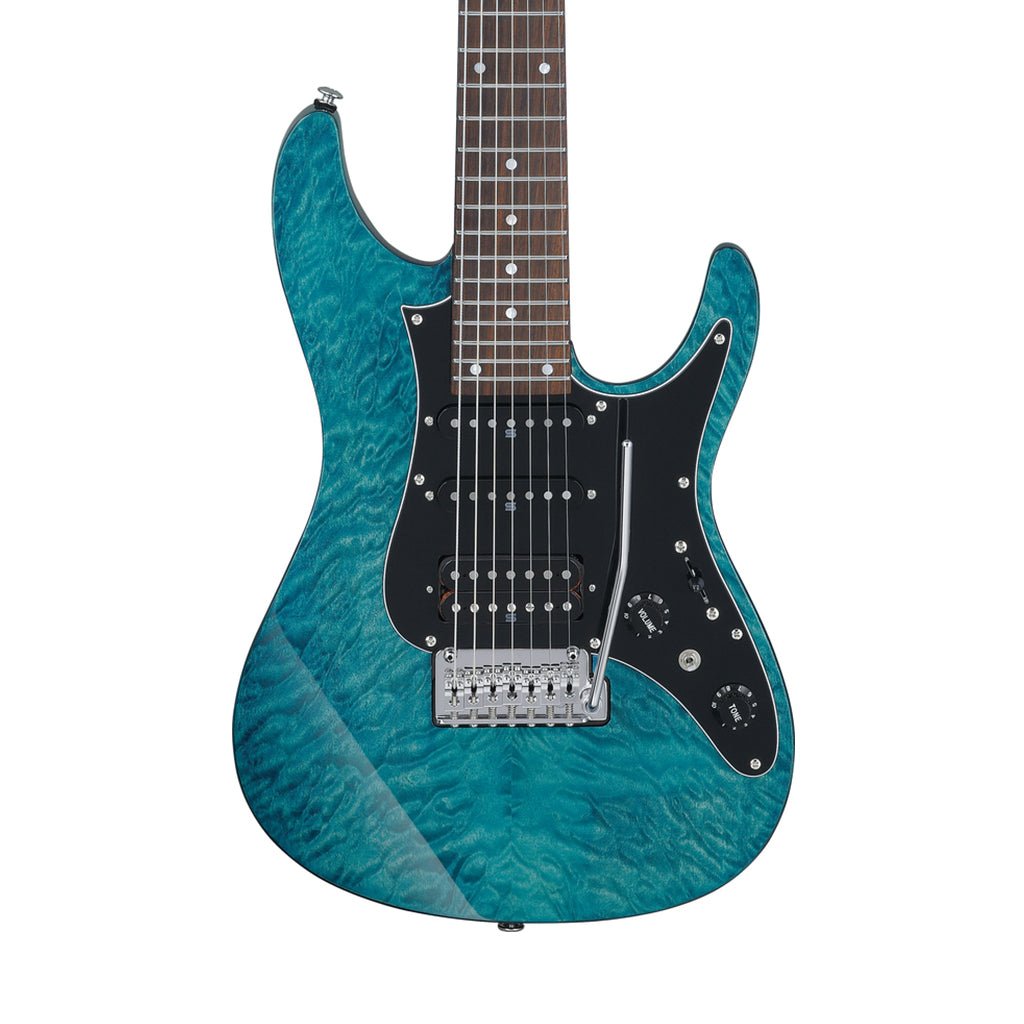 Ibanez AZ447P1QM Premium 7-String Electric Guitar - Cosmic Blue Electric Guitars Sky Music