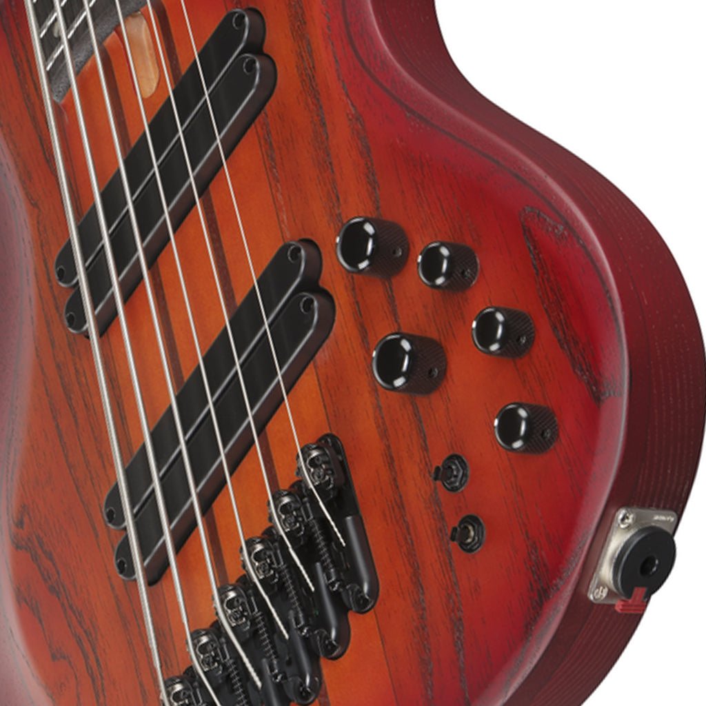 Ibanez Bass Workshop BTB866MS 6-String Bass - Brown Topaz Burst Flat Bass Guitars Sky Music