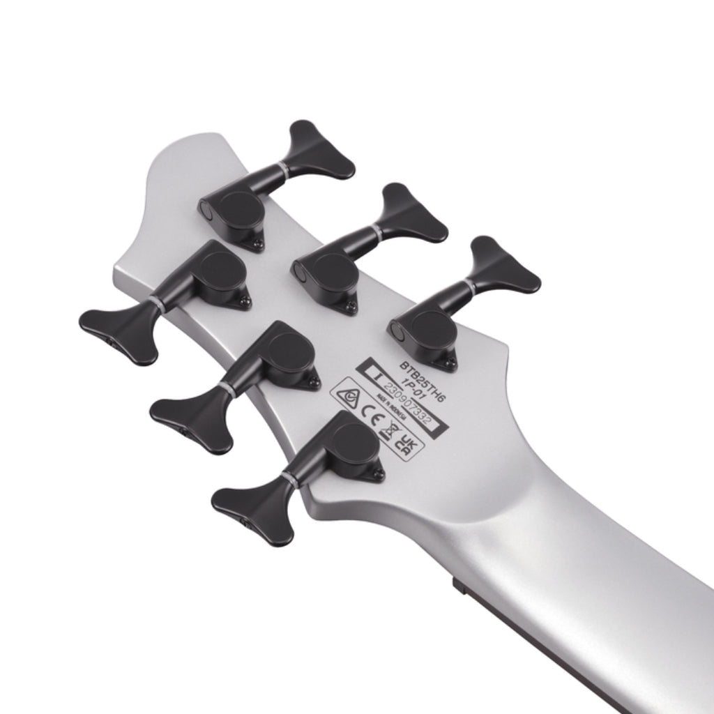 Ibanez BTB25TH6SLM 6 String Electric Bass Guitar Silver Blizzard Matte Bass Guitars Sky Music