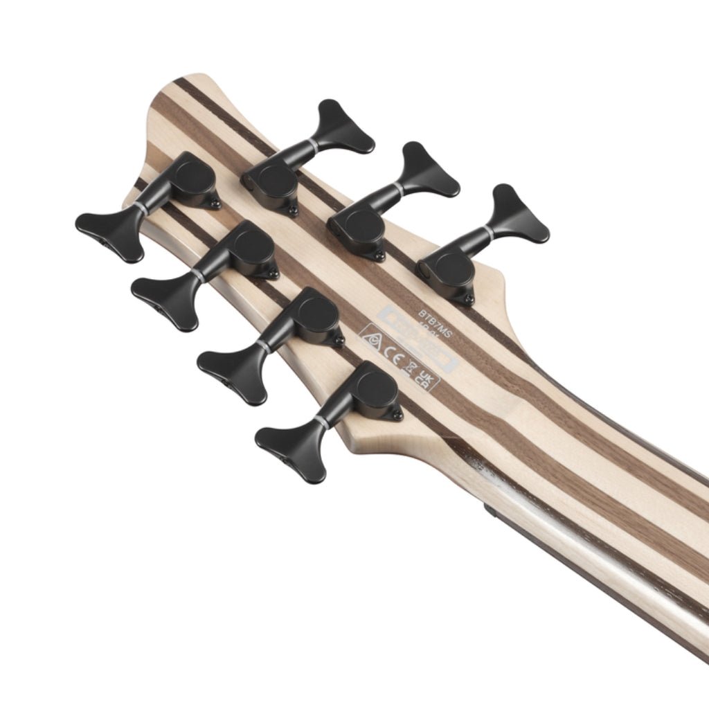 Ibanez BTB7MSNML 7 String Electric Bass Guitar Natural Mocha Low Gloss Bass Guitars Sky Music