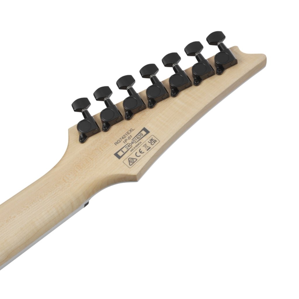 Ibanez RG7421EXL Left Handed 7-String Electric Guitar - Black Flat Electric Guitars Sky Music