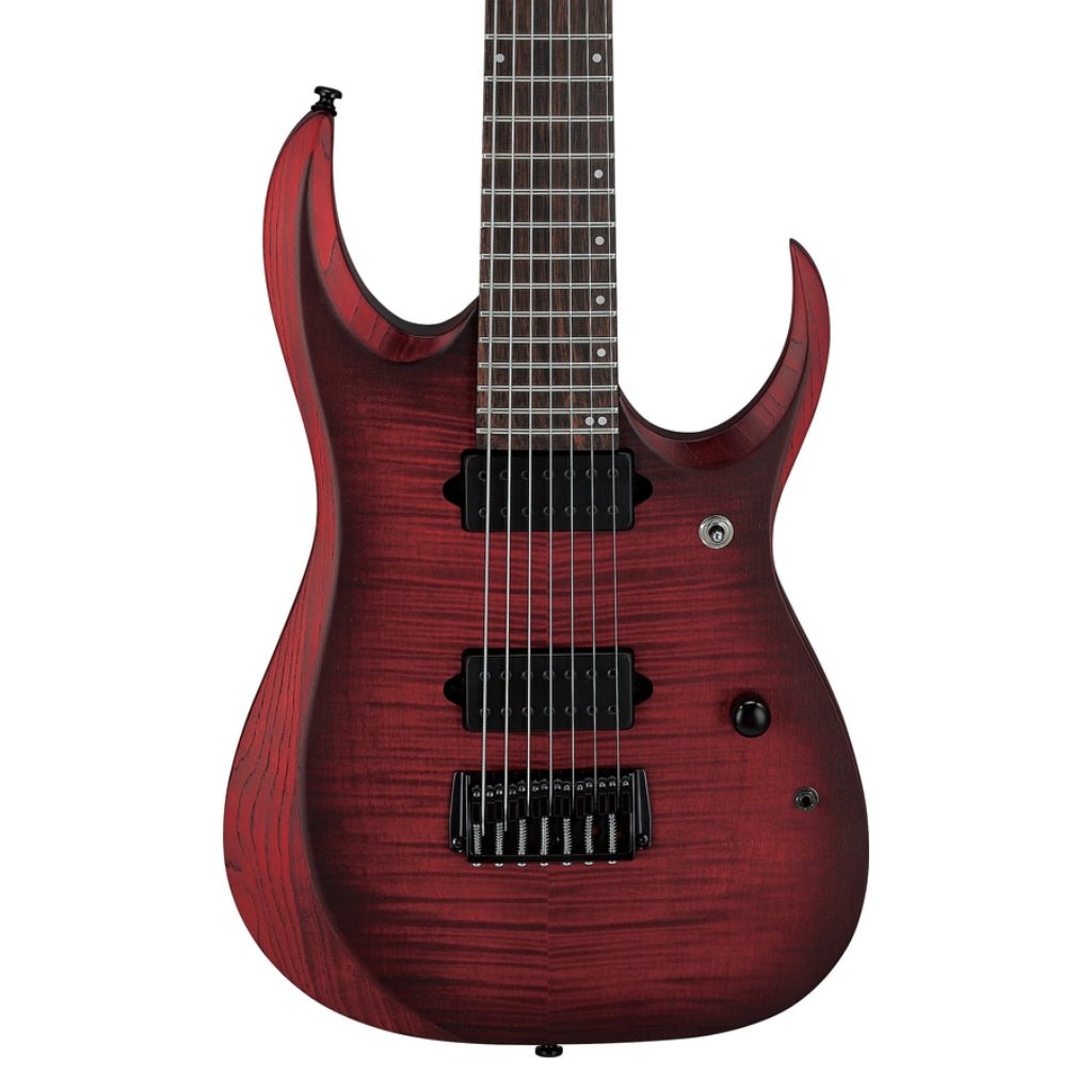 Ibanez RGD721FA 7-String Electric Guitar - Stained Wine Red Burst Flat Electric Guitars Sky Music