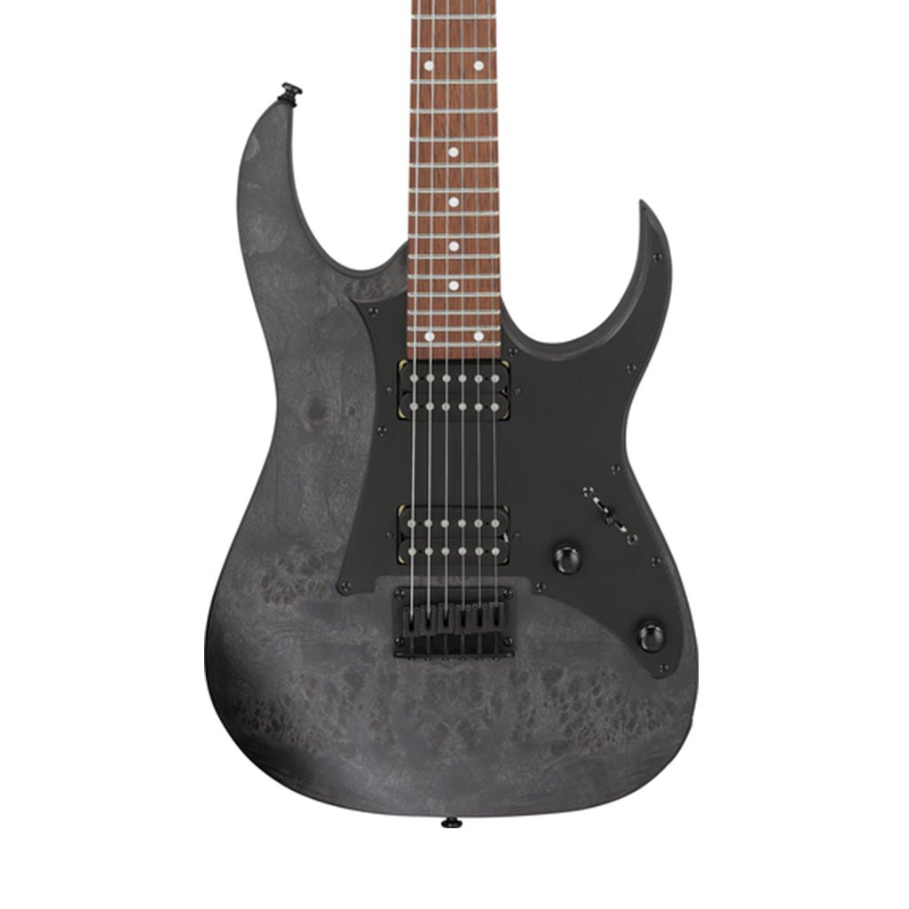 Ibanez RGR431PB Poplar Burl Top Electric Guitar - Charcoal Gray Flat Electric Guitars Sky Music