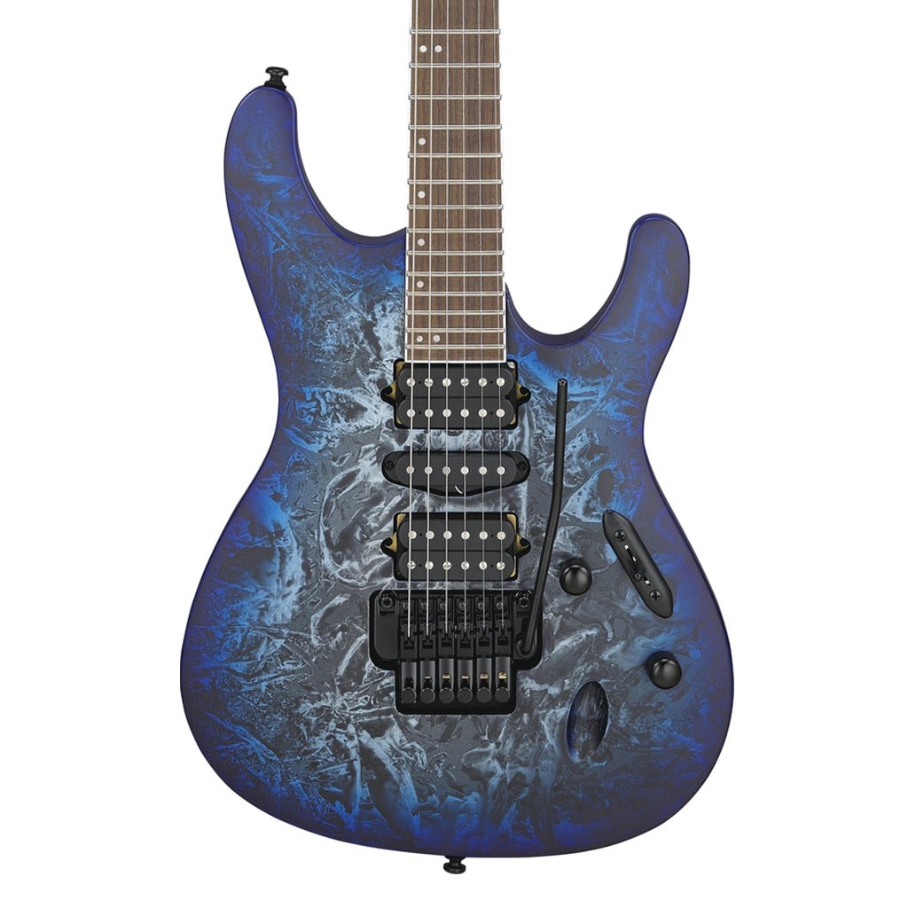 Ibanez S770CZM Electric Guitar Cosmic Blue Frozen Matte Electric Guitars Sky Music