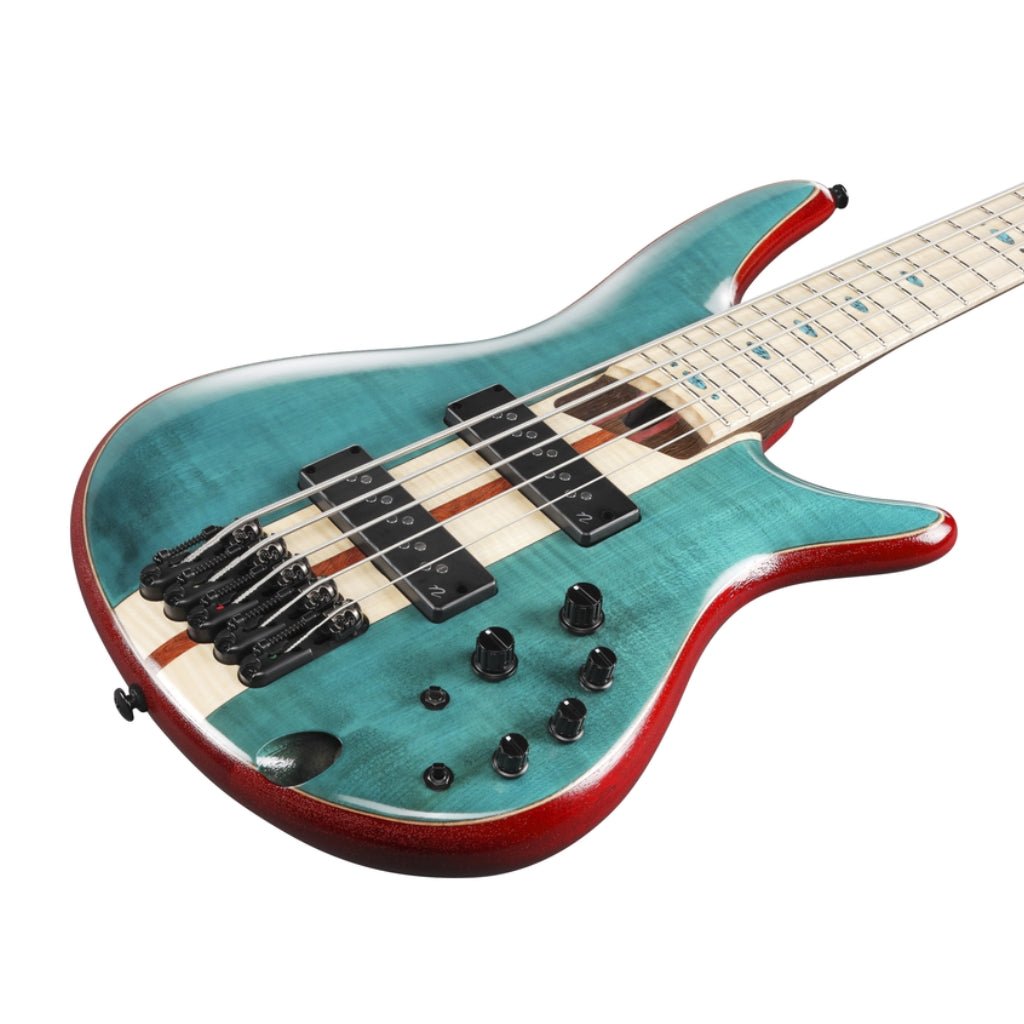 Ibanez SR1425BCGL 5 String Electric Bass Guitar Caribbean Green Low Gloss Bass Guitars Sky Music