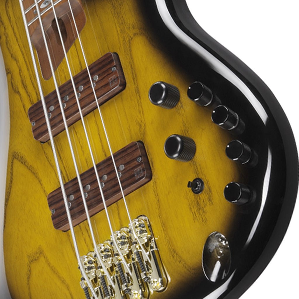 Ibanez SR4500 Prestige Bass Ash Body and Case - Desert Sunset Burst Bass Guitars Sky Music