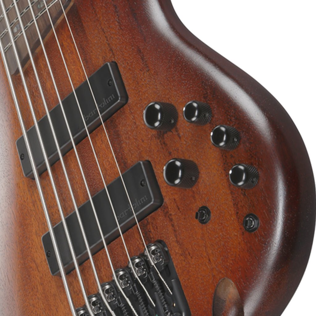 Ibanez SR506A 6-String Electric Bass Bartolini Pickups - Mahogany Brown Burst Low Gloss Bass Guitars Sky Music