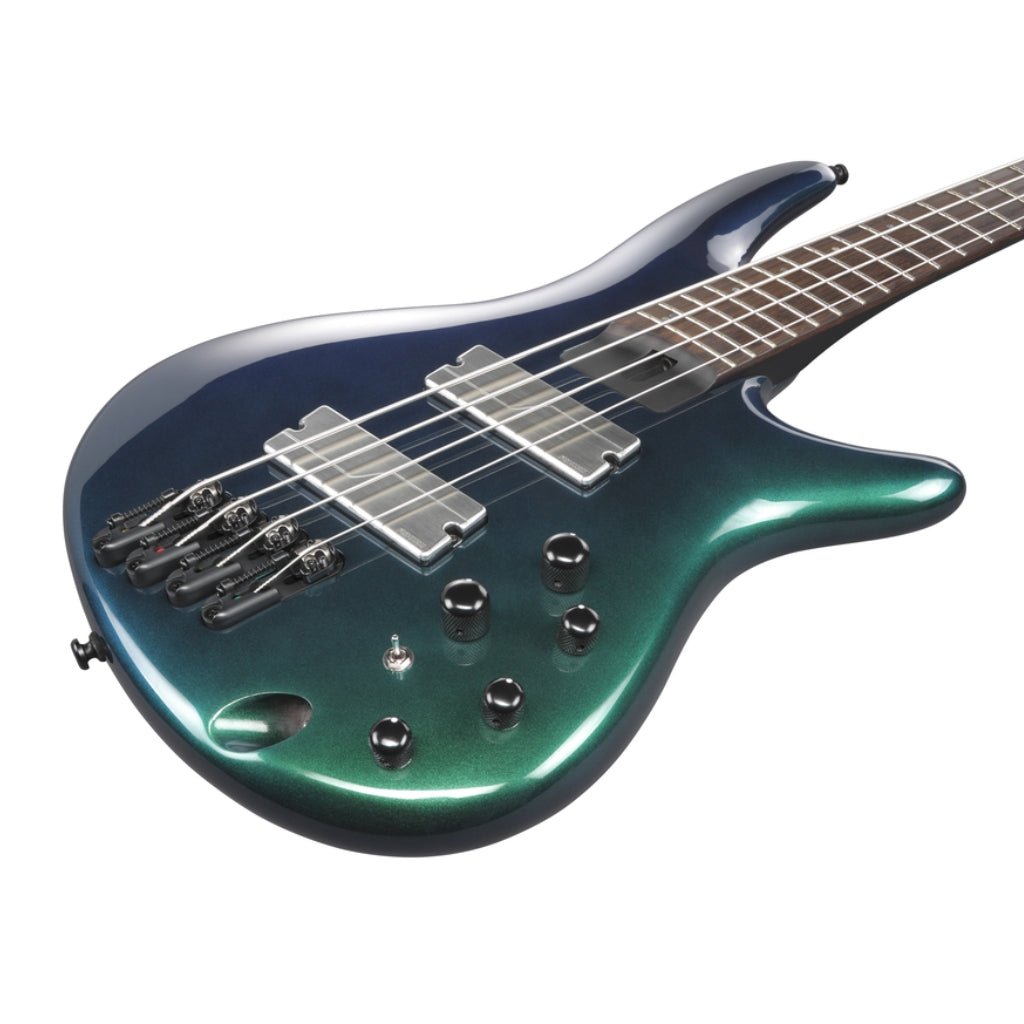 Ibanez SRMS720BCM 4 String Electric Bass Guitar Blue Chameleon Bass Guitars Sky Music
