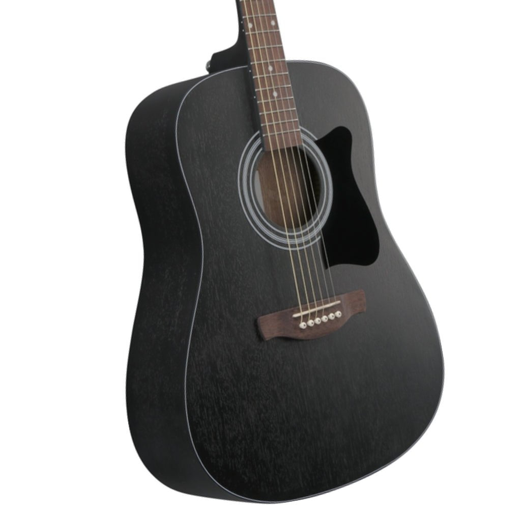 Ibanez V54NJP Acoustic Guitar with Bag - Open Pore Weathered Black Acoustic Guitars Sky Music