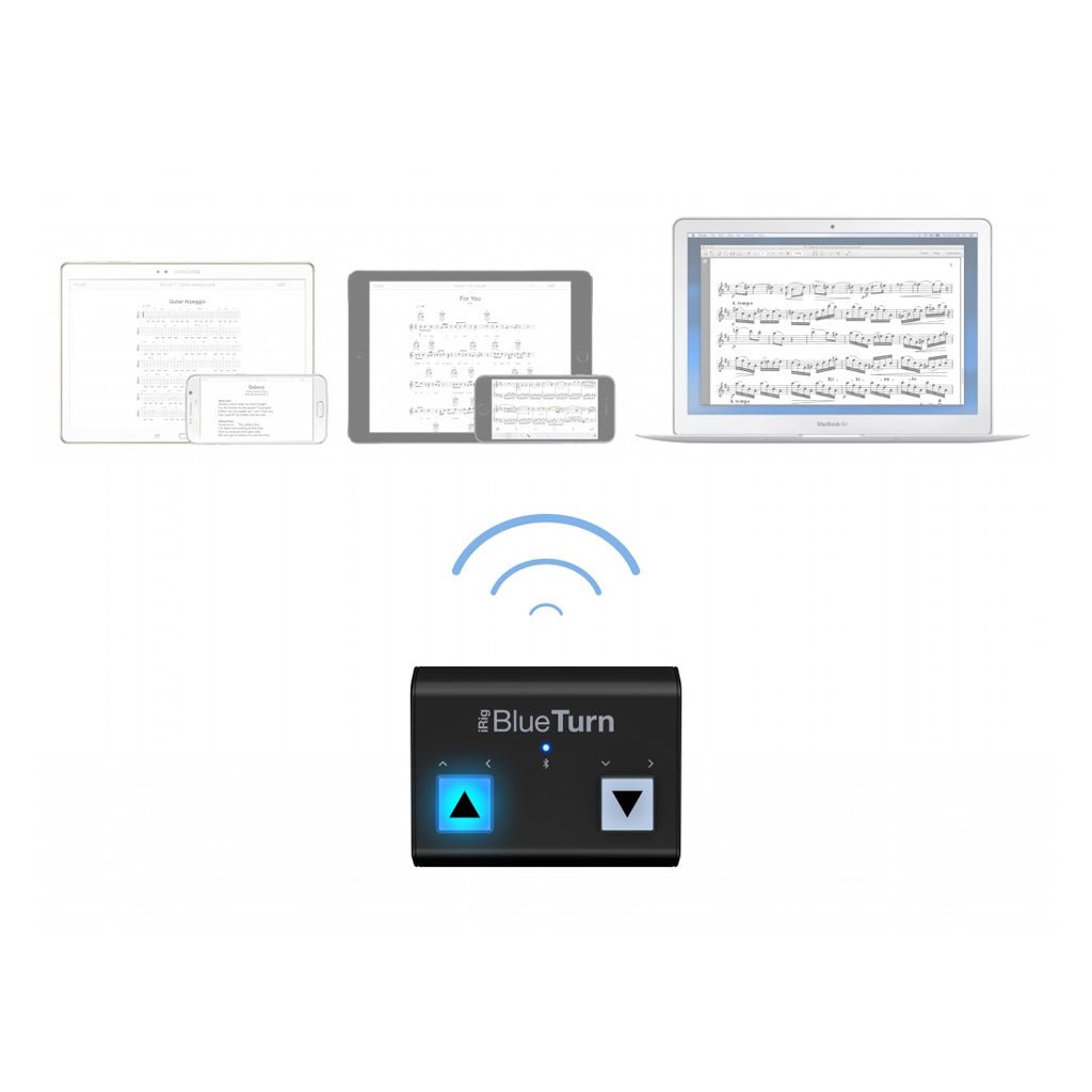 IK iRig BlueTurn - Backlit Compact Bluetooth Page Turner ACCESSORIES Sky Music