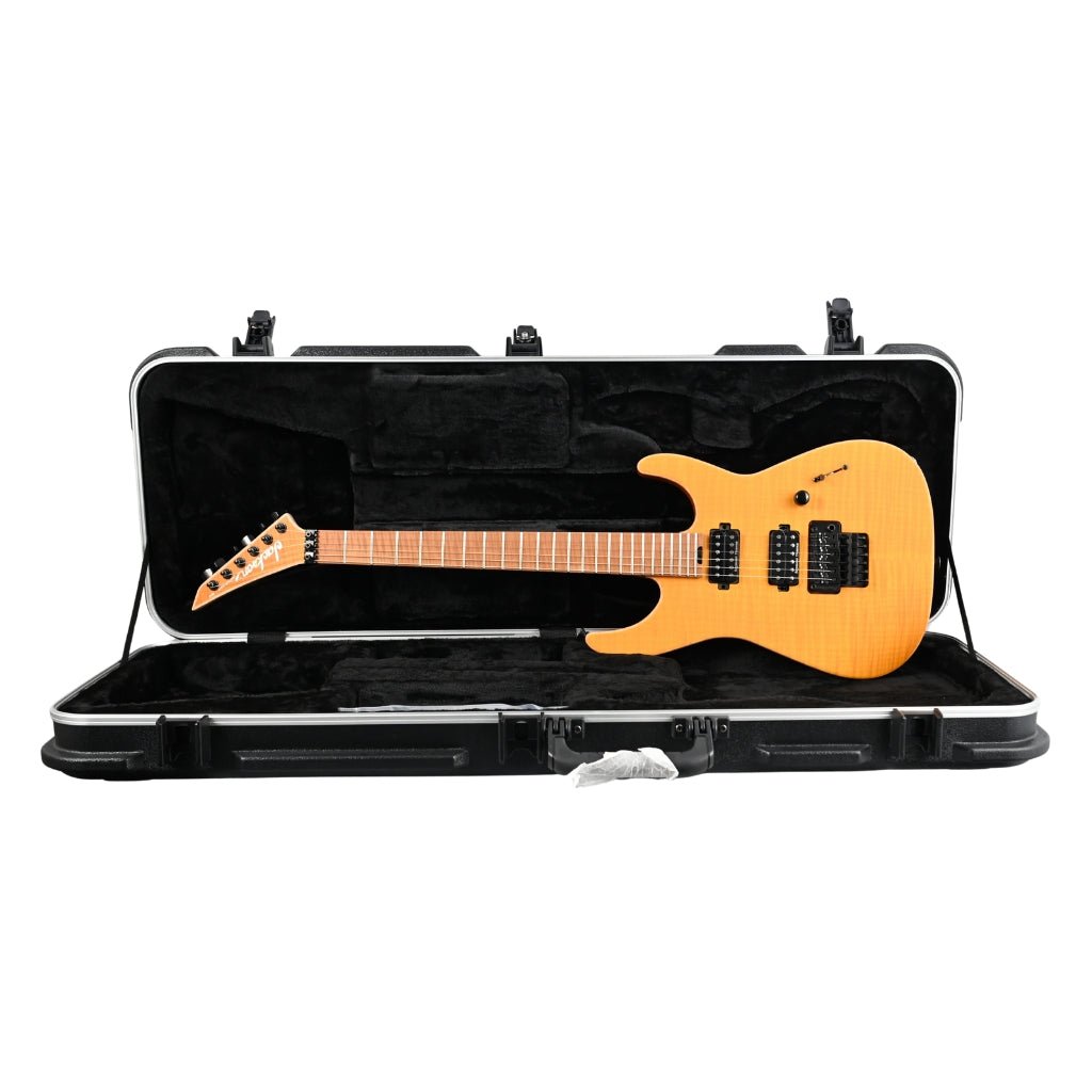 Jackson Custom Shop DK 2H FR Flame Maple Top Electric Guitar - Trans Amber Electric Guitars Sky Music