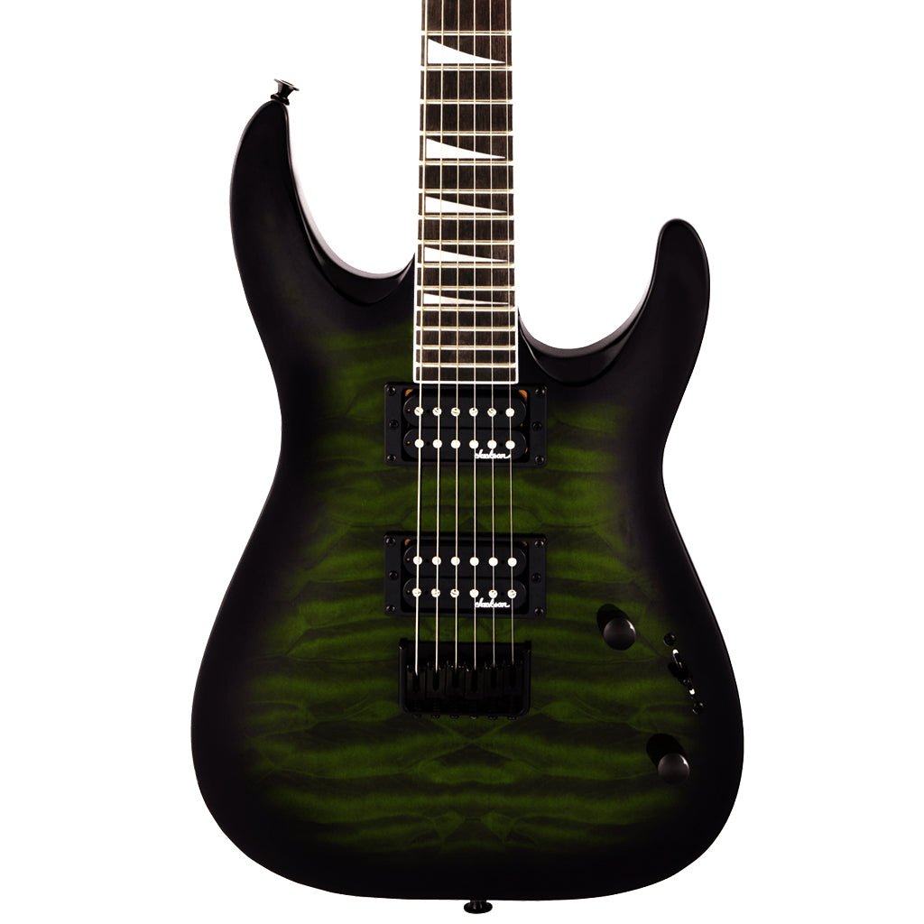 Jackson JS Series Dinky Arch Top JS32Q DKA HT Electric Guitar - Transparent Green Burst, Amaranth Fingerboard Electric Guitars Sky Music