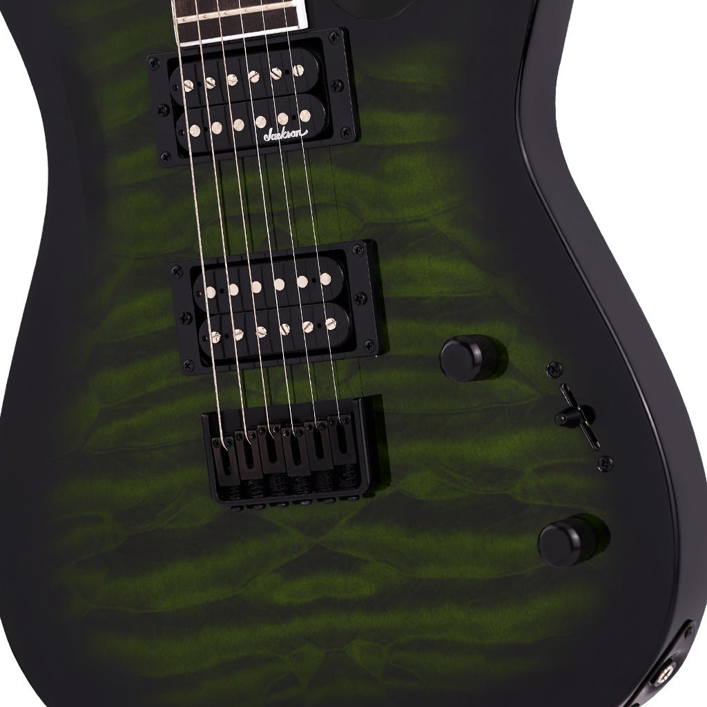 Jackson JS Series Dinky Arch Top JS32Q DKA HT Electric Guitar - Transparent Green Burst, Amaranth Fingerboard Electric Guitars Sky Music