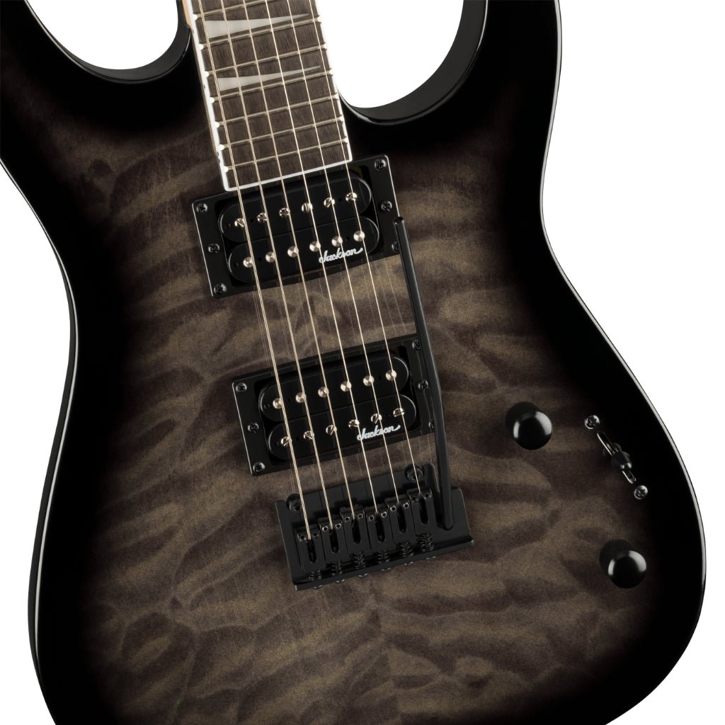 Jackson JS Series Dinky JS20 DKQ 2PT in Transparent Black Burst Electric Guitars Sky Music