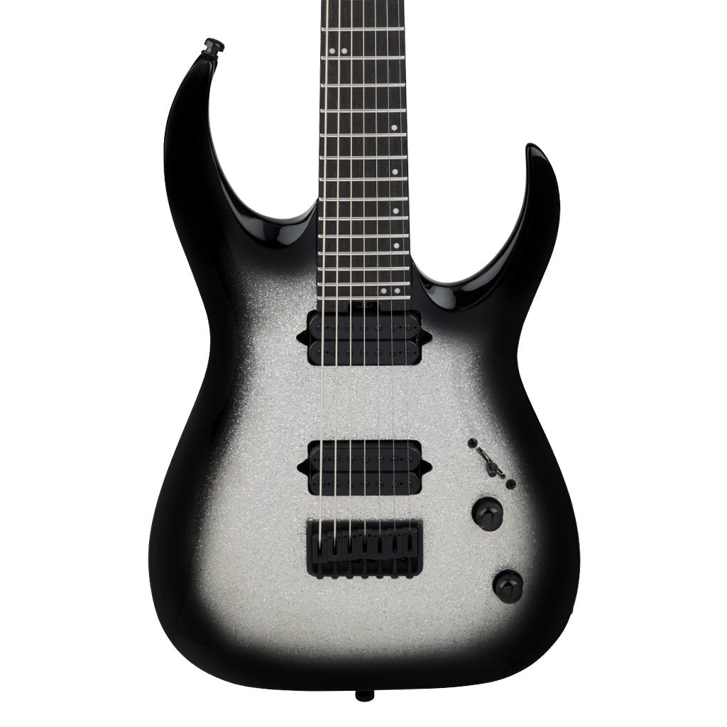 Jackson Pro Series Misha Mansoor Juggernaut HT7 Electric Guitar Ebony Fingerboard Silverburst Sparkle Electric Guitars Sky Music