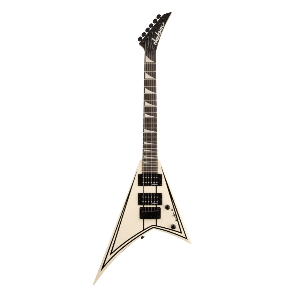 Jackson RR Minion JS1XM Electric Guitar - Snow White with Black Pinstripes, Amaranth Fingerboard Electric Guitars Sky Music