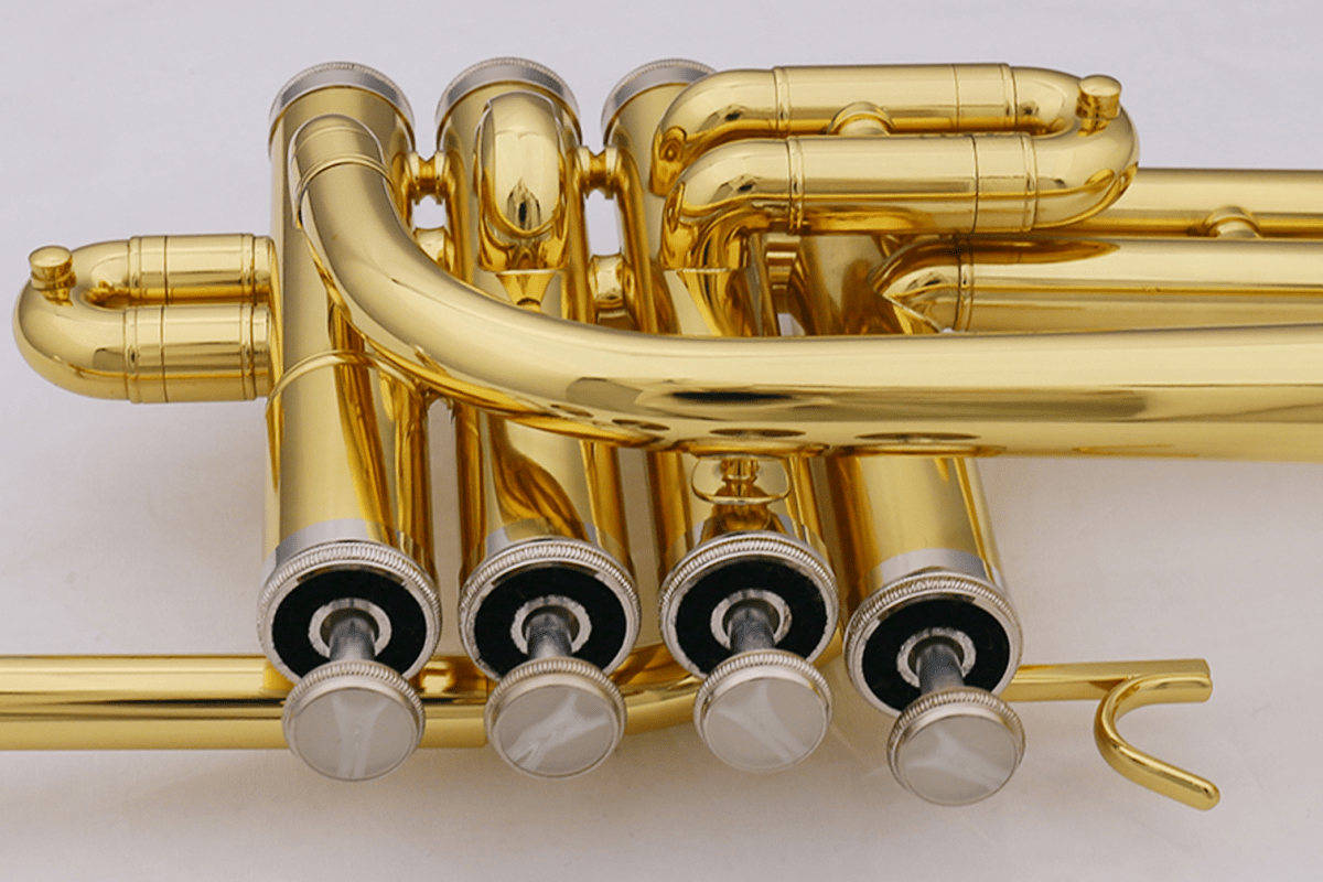 Knight Piccolo Trumpet PT-600, 4 Valve Piston, with Case Trumpets Sky Music
