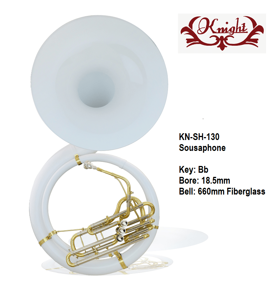 Knight Sousaphone SH-130, White Fiberglass, with Case Sousaphone Sky Music