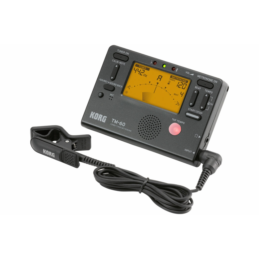 Korg - TM-60 Tuner Metronome - Black W/ Mic