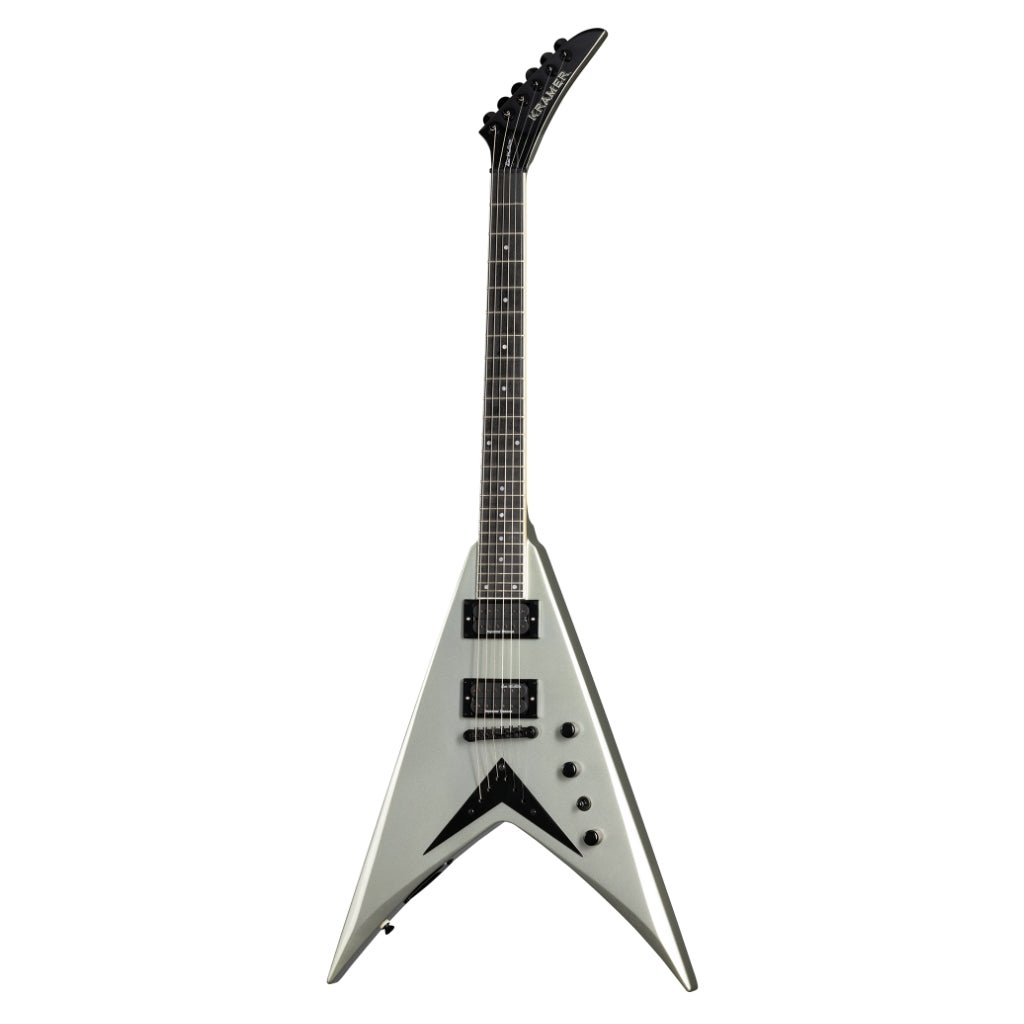 Kramer Dave Mustaine Vanguard in Case Electric Guitar - Metallic Silver Electric Guitars Sky Music