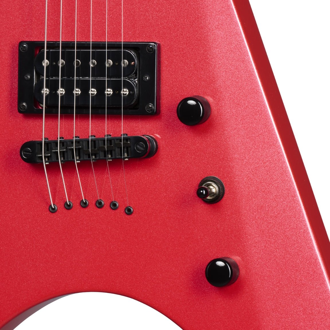 Kramer Nite-V String Through Electric Guitar - Crimson Metallic Electric Guitars Sky Music
