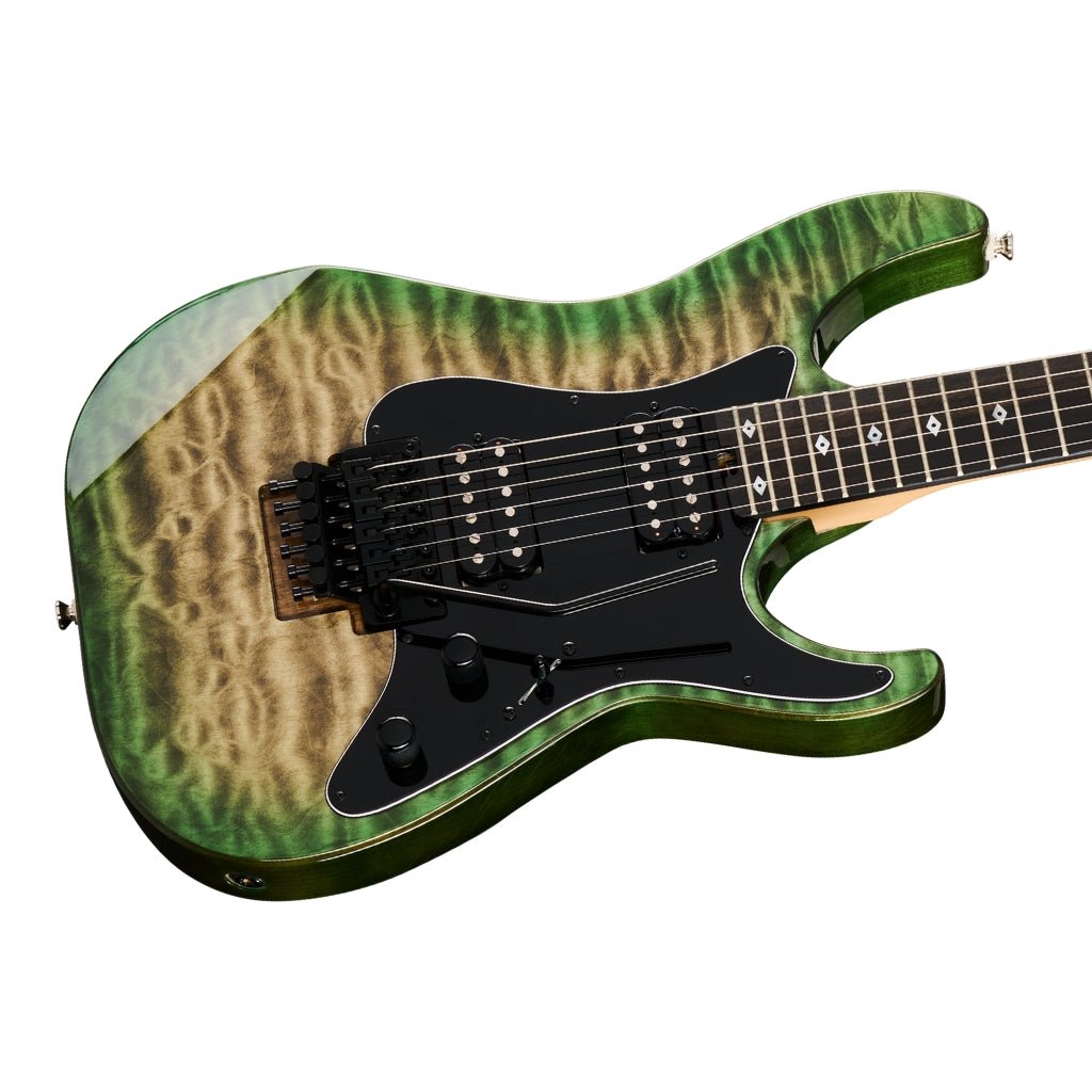 Kramer Volante Quilt HHFR Electric Guitar - Ultramarine Burst Electric Guitars Sky Music