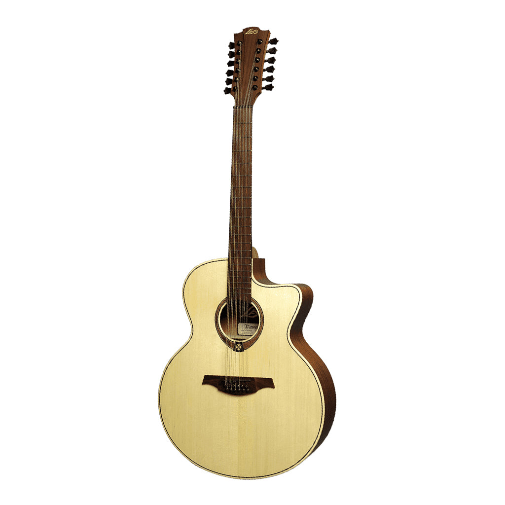 LAG T177 12 String Jumbo Acoustic Electric Guitar Natural