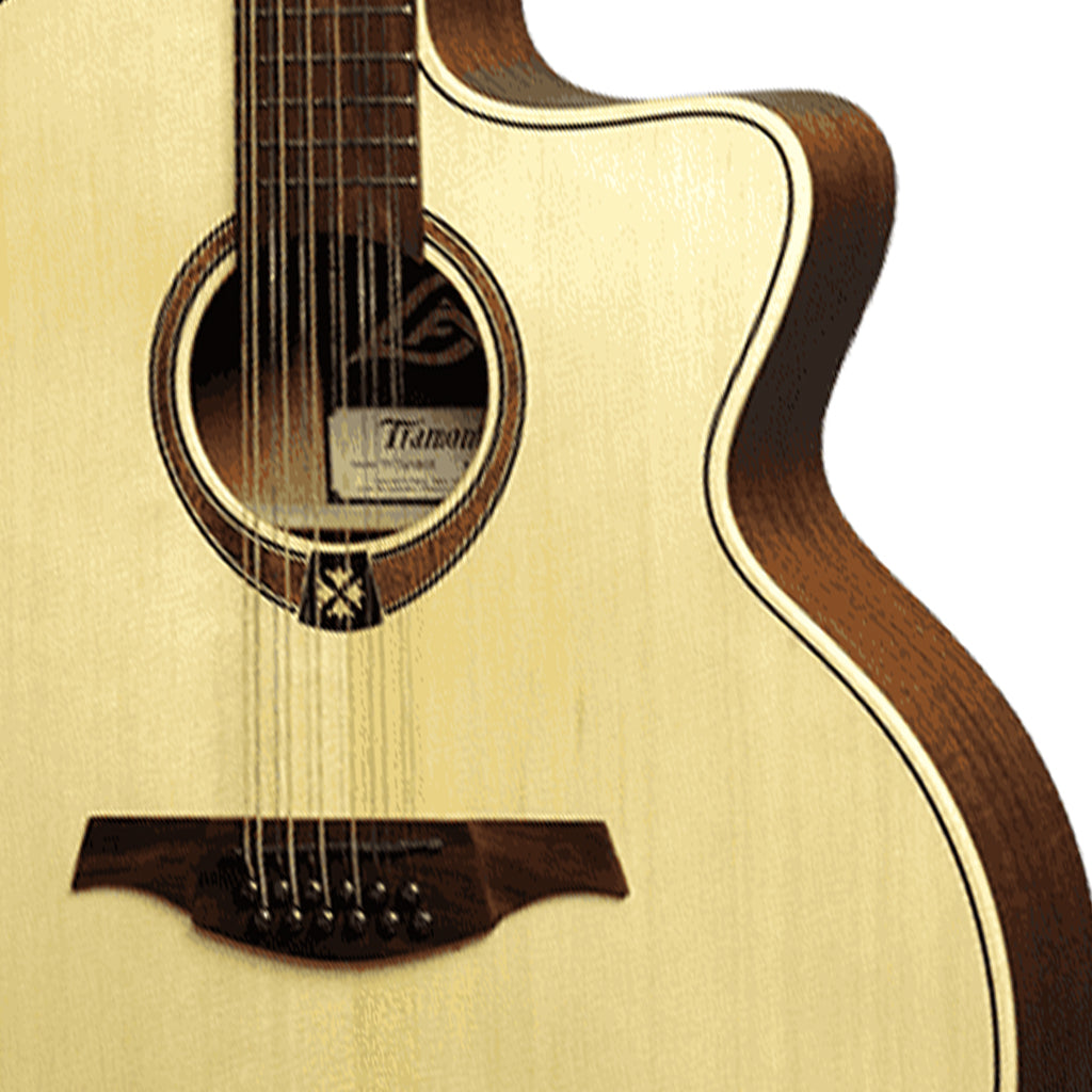 LAG T177 12 String Jumbo Acoustic Electric Guitar Natural