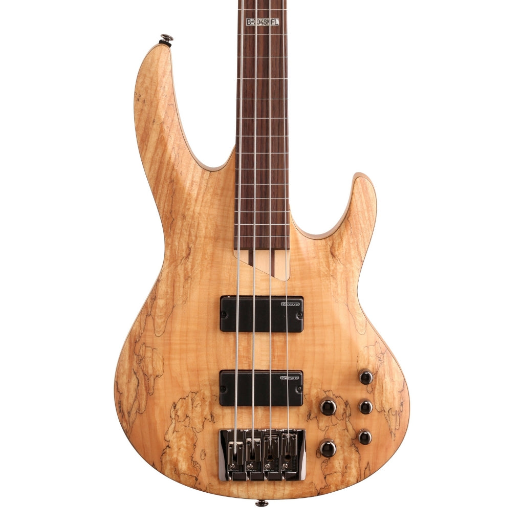 ESP LTD - B-204SM Fretless Bass Guitar - Natural Satin