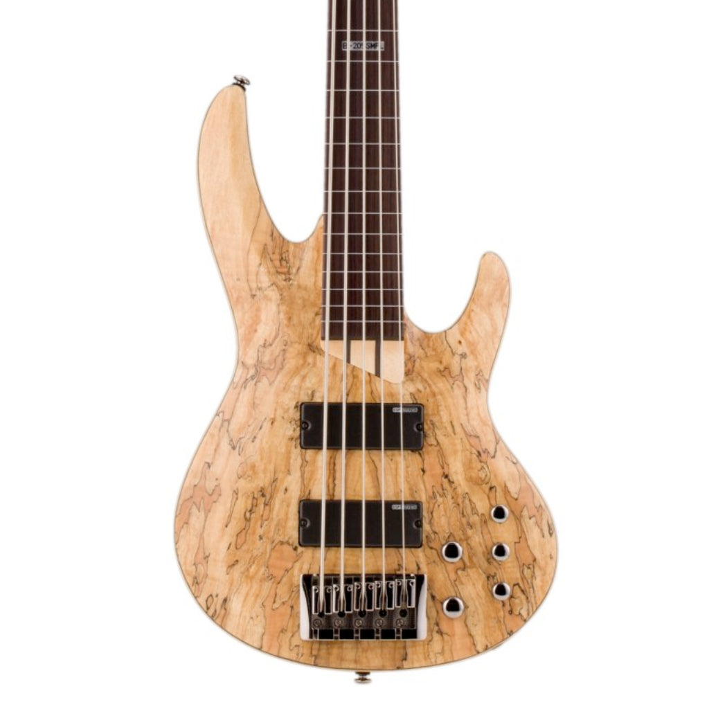 ESP LTD - B-205SM 5-String Fretless Bass Guitar - Natural Satin