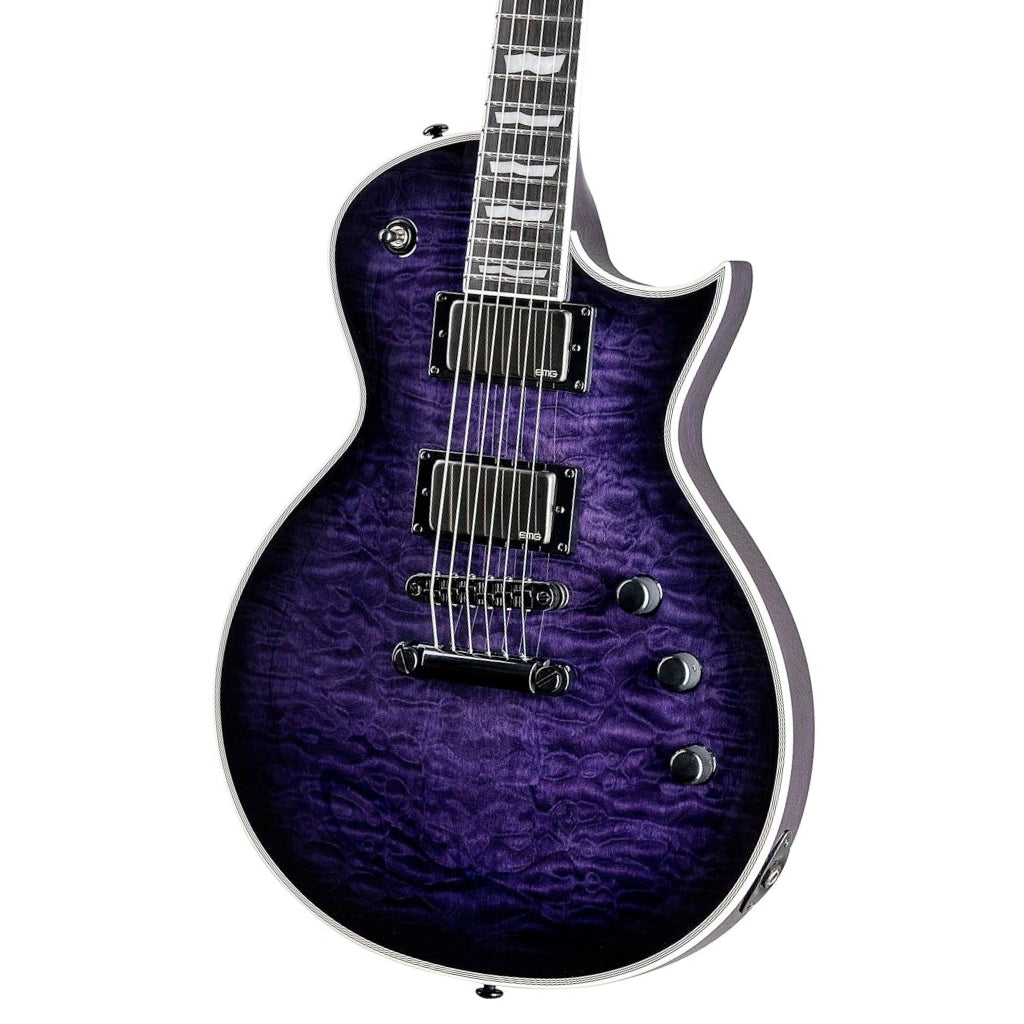 ESP LTD - EC-1000 Quilted Maple Electric Guitar - See Thru Purple