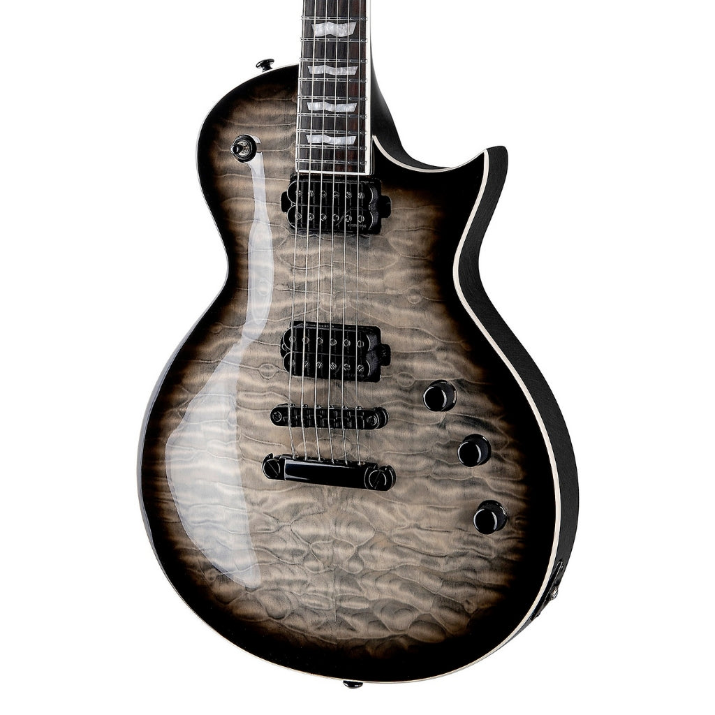 ESP LTD - EC-1000T Quilted Maple Electric Guitar - Charcoal Burst