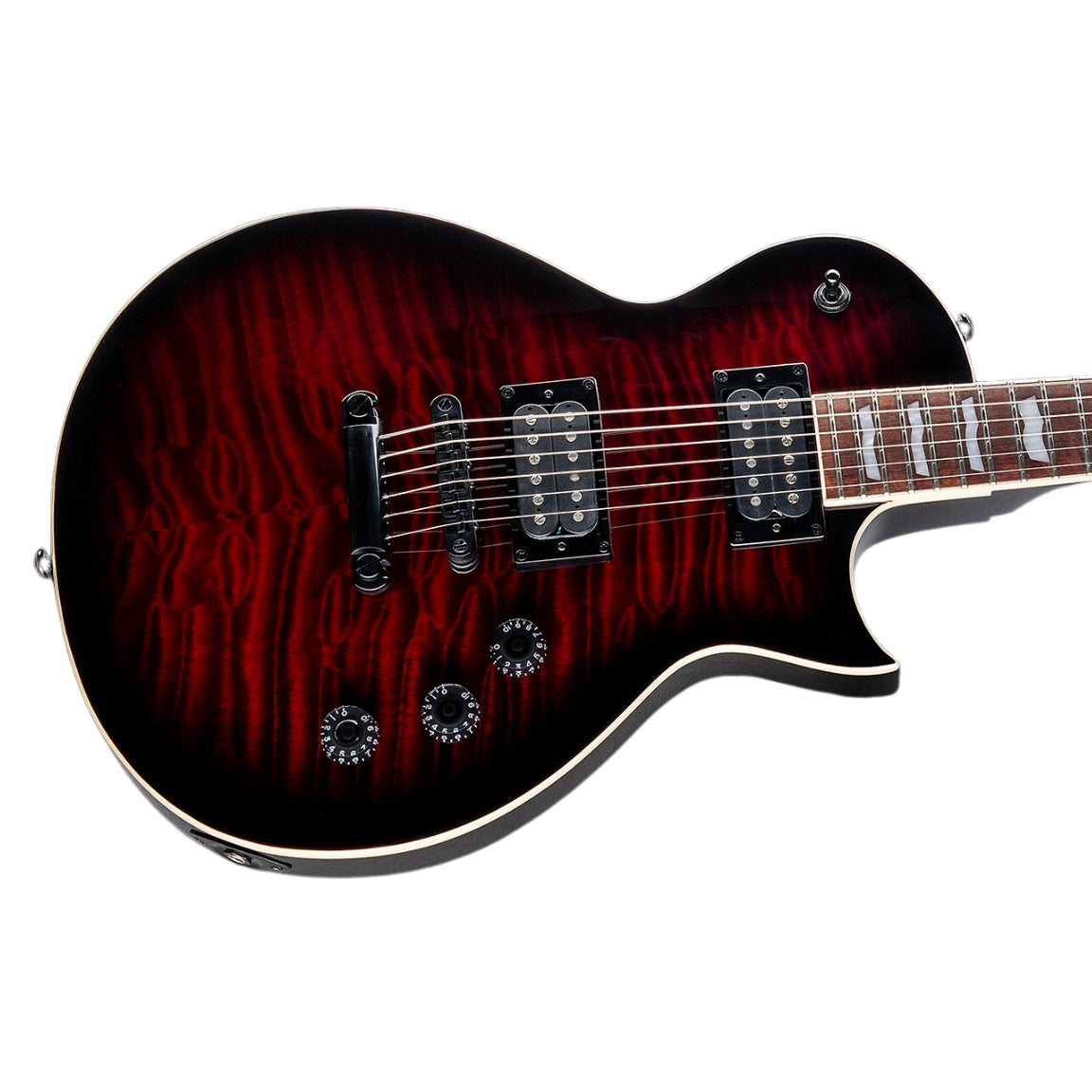ESP LTD EC-256QM Electric Guitar - See Thru Black Cherry Sunburst