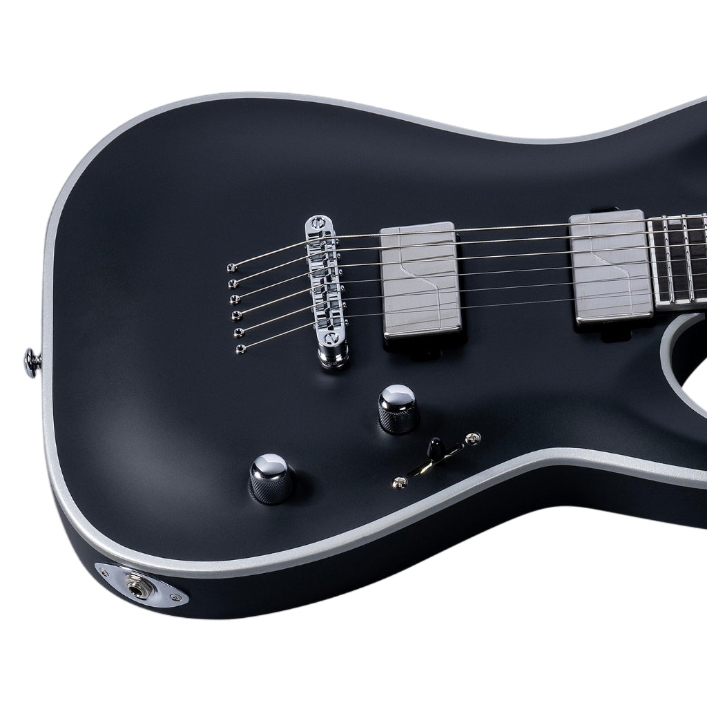 ESP LTD - Deluxe MH-1000NT Bold Binding Electric Guitar - Black Satin