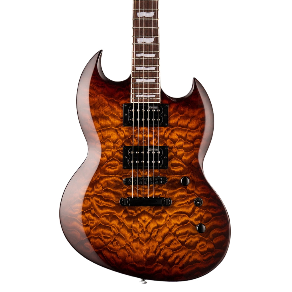 ESP LTD Viper-256 Electric Guitar - Dark Brown Sunburst