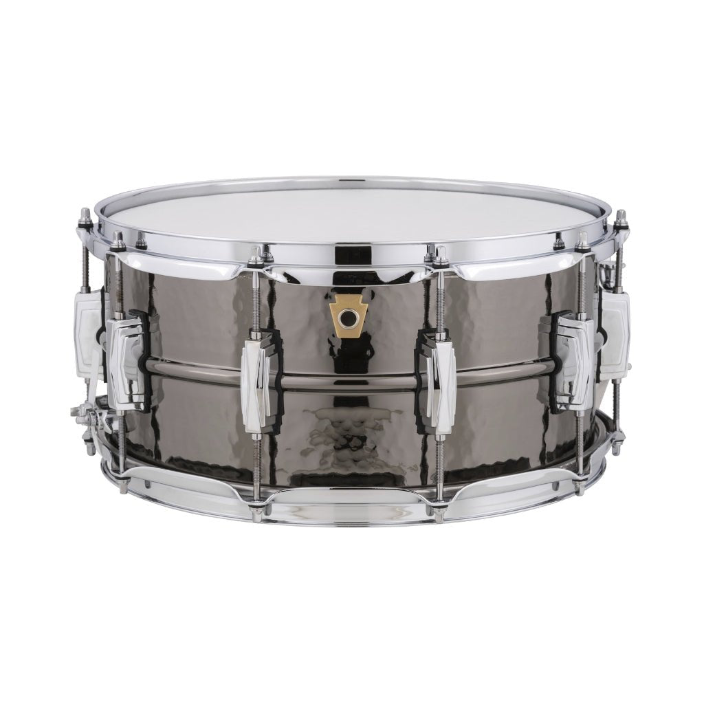 Ludwig Black Beauty Hammered Brass Snare Drum - 6.5 inches x 14 inches, Black Nickel Snare Drums Sky Music