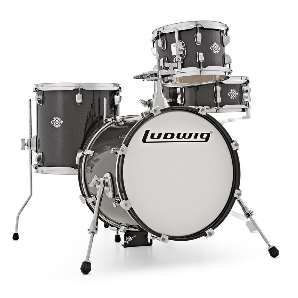 Ludwig Breakbeats 4-Piece Shell Pack - Black Sparkle Acoustic Drums Sky Music
