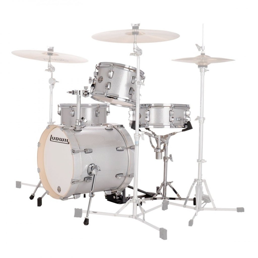Ludwig Breakbeats 4-Piece Shell Pack – Silver Sparkle Acoustic Drums Sky Music