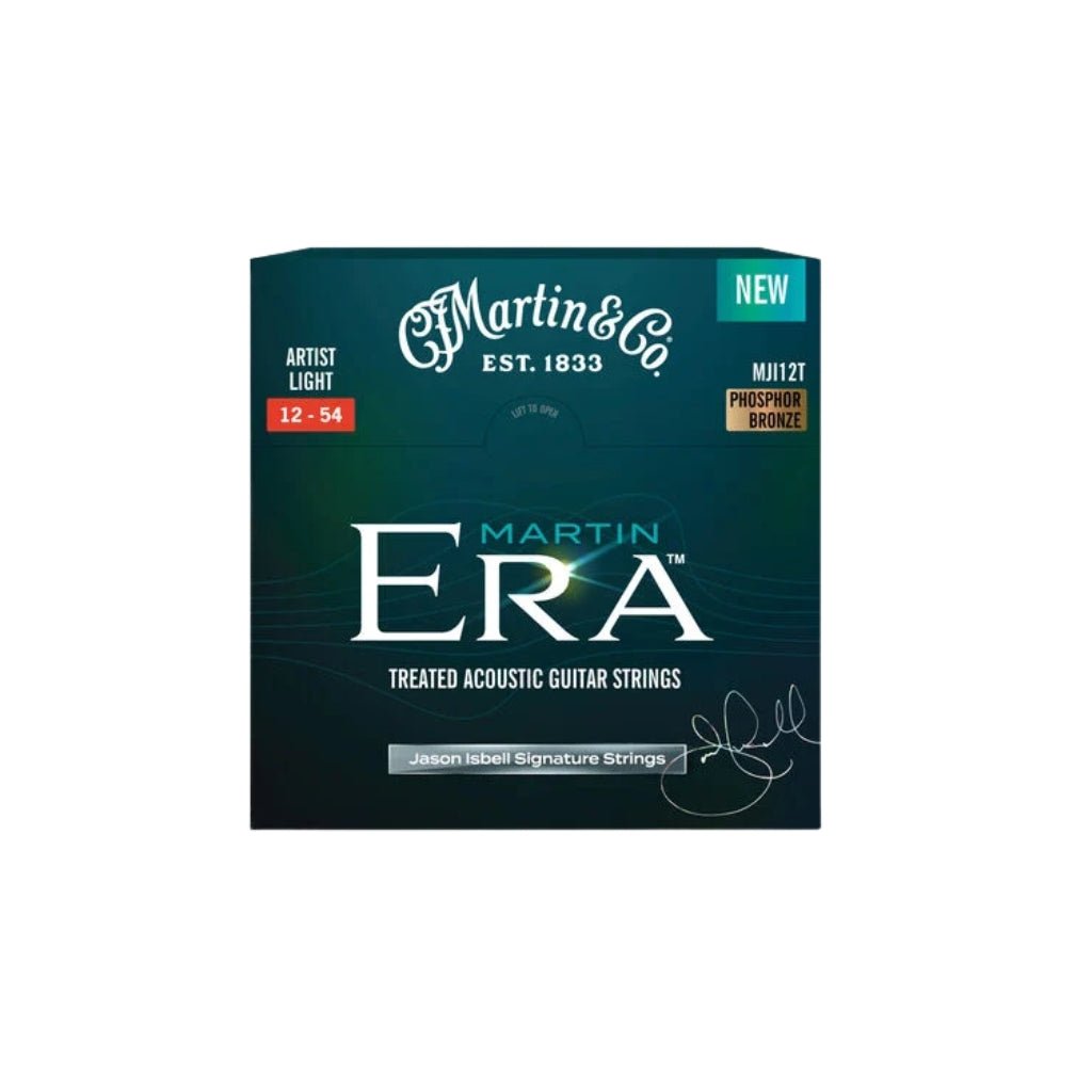 Martin Era Jason Isbell Signature Treated Acoustic Guitar Strings Phosphor Bronze - Artist Light Fretted Instrument Strings Sky Music